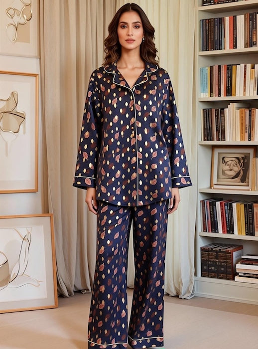 Midnight Blue Woolen PJ Set