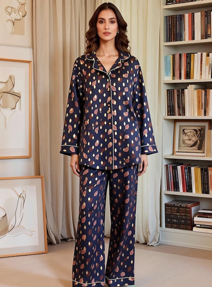 Midnight Blue Woolen PJ Set